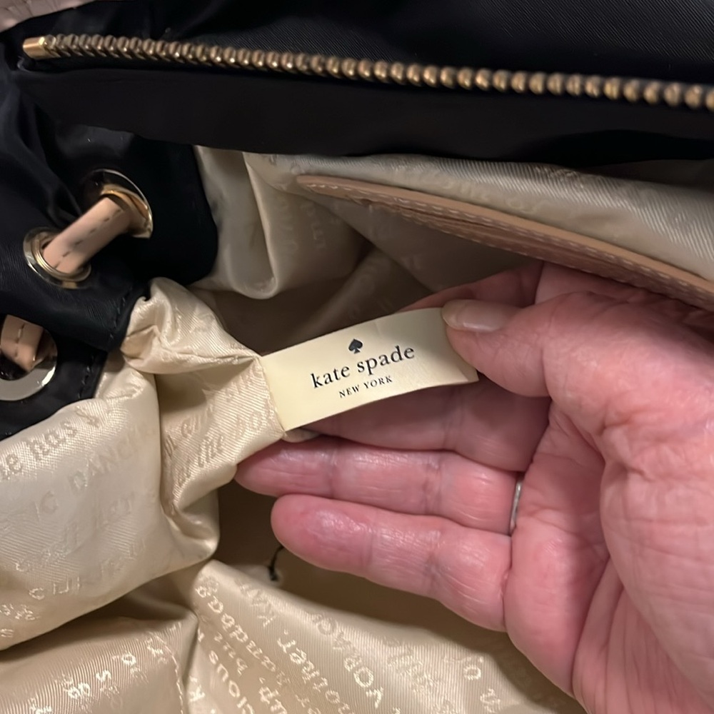 Kate Spade navy nylon bag a leather large shoulder bag - Picture 13 of 15